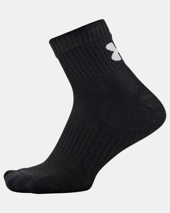 Unisex UA Training Cotton Quarter 6-Pack Socks, Gray, pdpMainDesktop image number 8